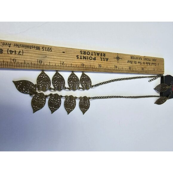 NWT Paparazzi Leaf Earring Necklace Set Fashion Jewelry for Fall Boho - Picture 8 of 11